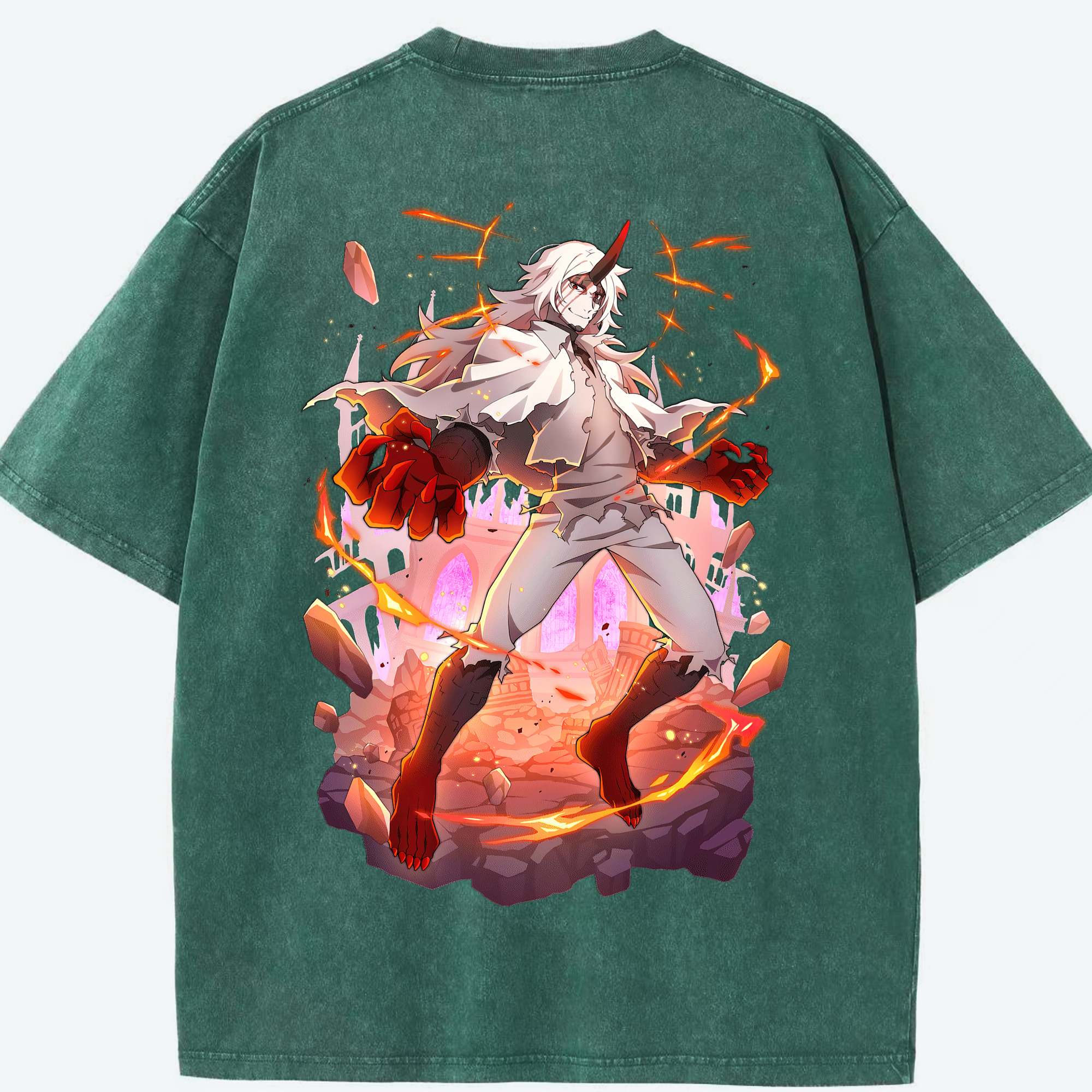 （画像用） 文豪ストレイドッグス Bungo Stray Dogs 綿100% ヴィンテージ風 半袖Tシャツ（背面プリント）
